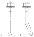 Фундаментный анкерный болт тип 1 (изогнутый)